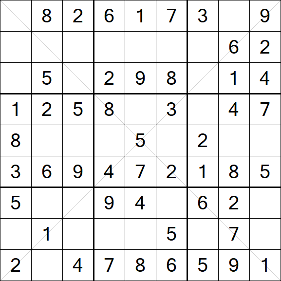 Sudoku X - Einfach