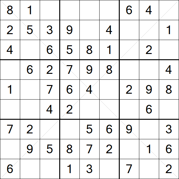 Sudoku X - Einfach