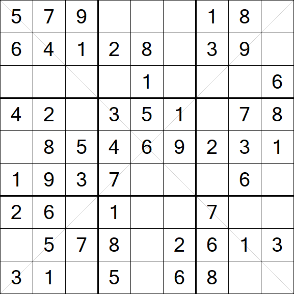 Sudoku X - Einfach