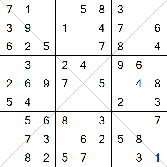 Sudoku X - Einfach
