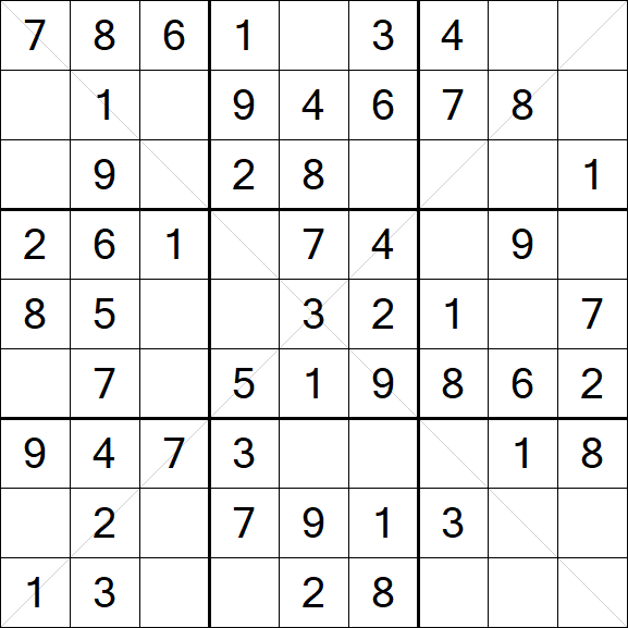 Sudoku X - Einfach