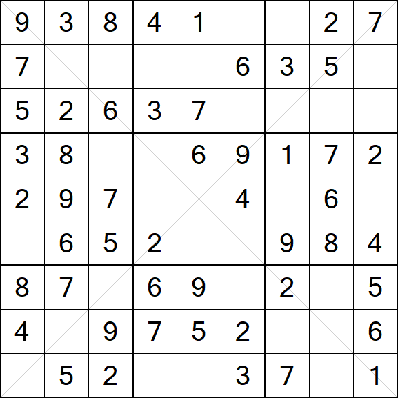 Sudoku X - Einfach