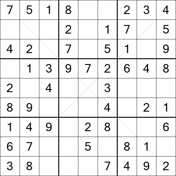 Sudoku X - Einfach