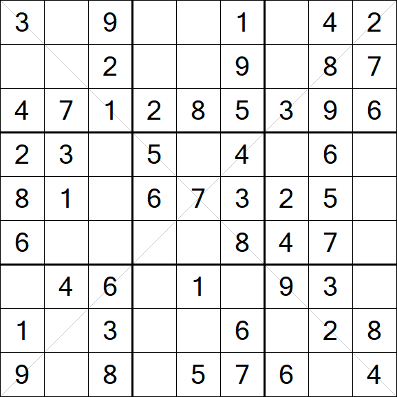 Sudoku X - Easy