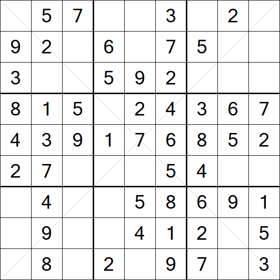 Sudoku X - Fácil