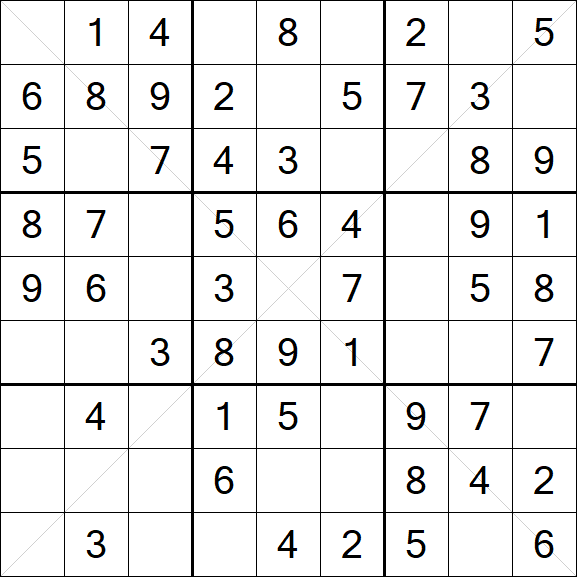 Sudoku X - Fácil