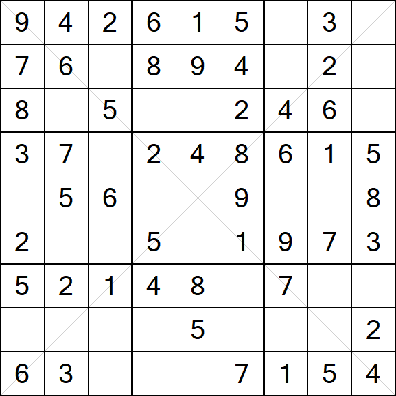 Sudoku X - Fácil
