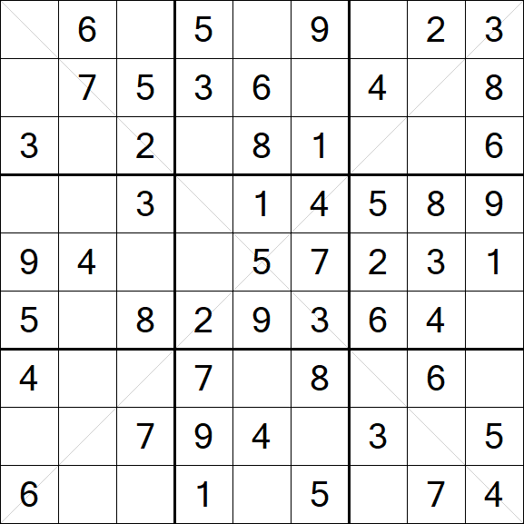 Sudoku X - Fácil