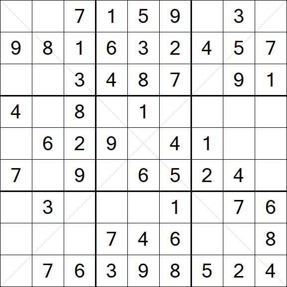 Sudoku X - Fácil