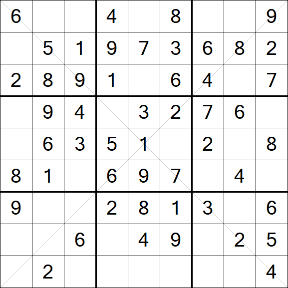 Sudoku X - Fácil