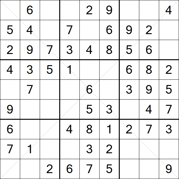Sudoku X - Fácil