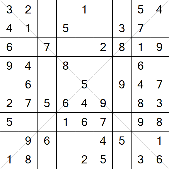 Sudoku X - Fácil