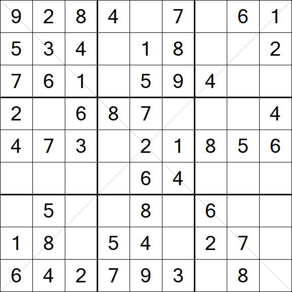 Sudoku X - Fácil
