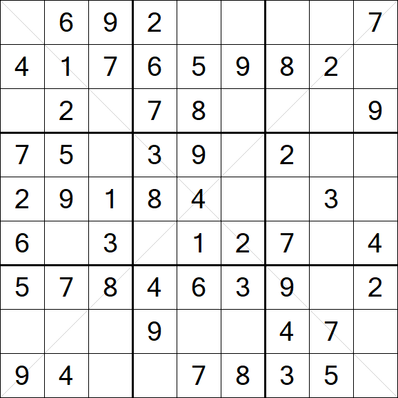 Sudoku X - Einfach