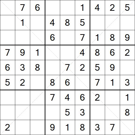 Sudoku X - Easy