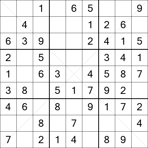 Sudoku X - Einfach