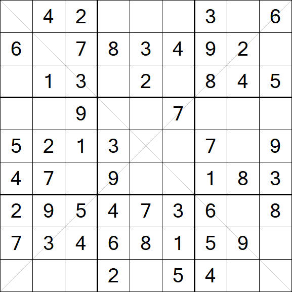 Sudoku X - Fácil