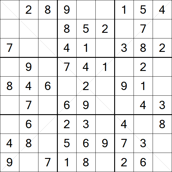 Sudoku X - Einfach
