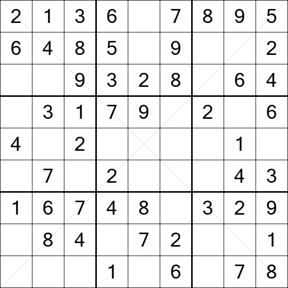 Sudoku X - Einfach