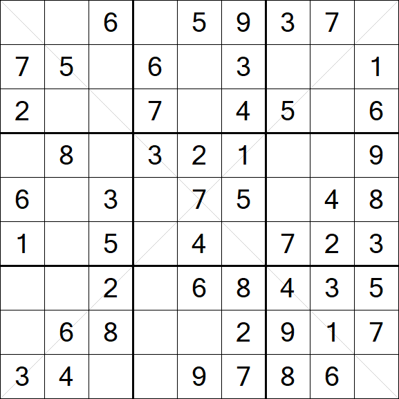 Sudoku X - Einfach