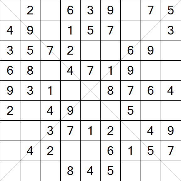 Sudoku X - Fácil