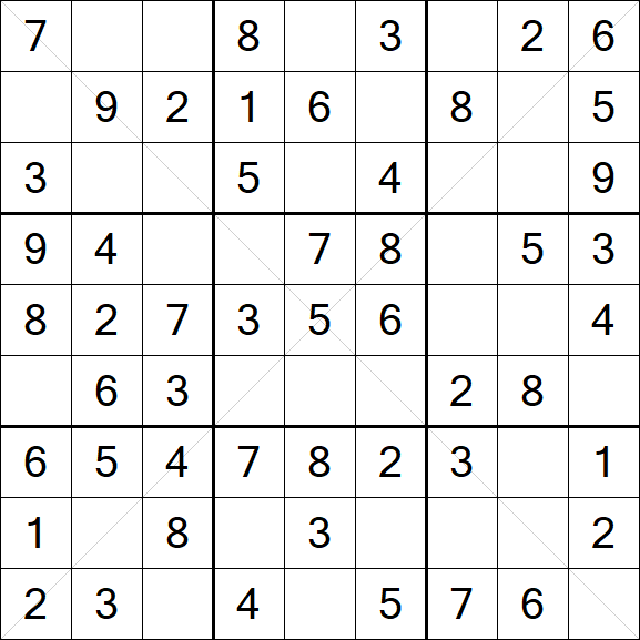 Sudoku X - Easy