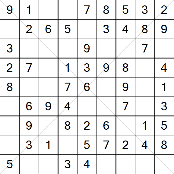 Sudoku X - Einfach