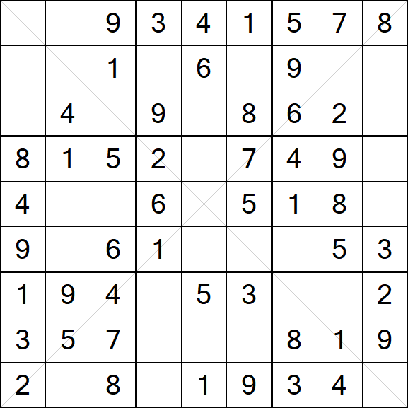 Sudoku X - Einfach