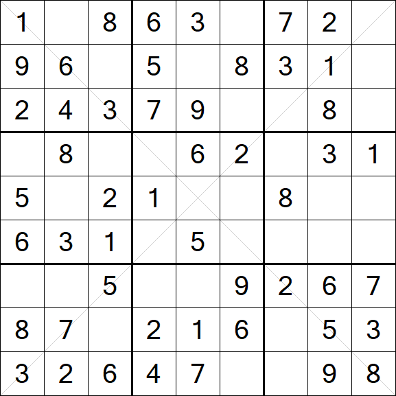 Sudoku X - Einfach