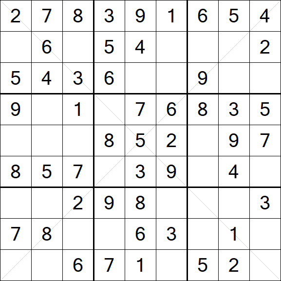 Sudoku X - Easy