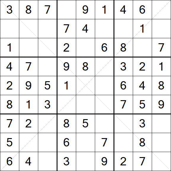 Sudoku X - Easy