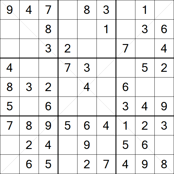 Sudoku X - Simple