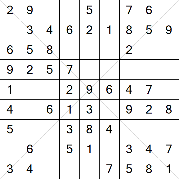 Sudoku X - Simple