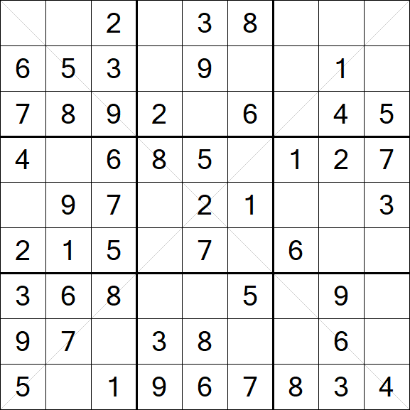 Sudoku X - Fácil
