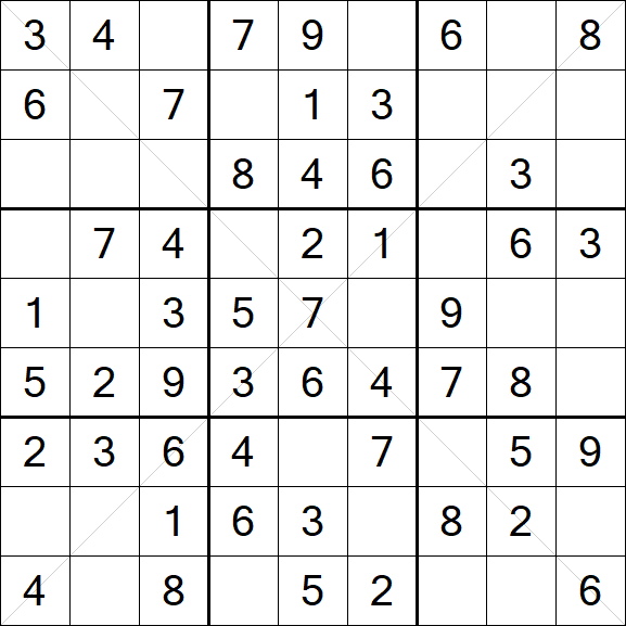 Sudoku X - Fácil