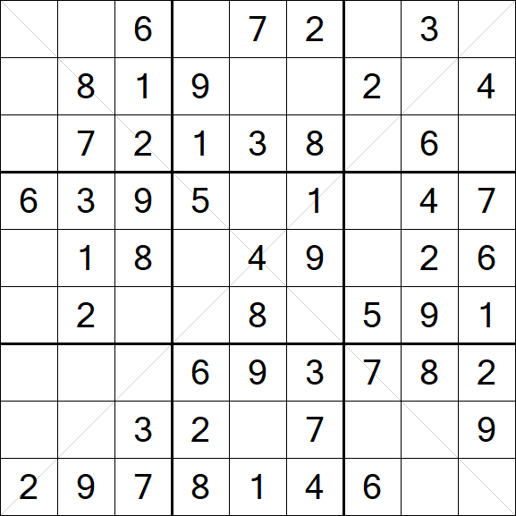 Sudoku X - Fácil