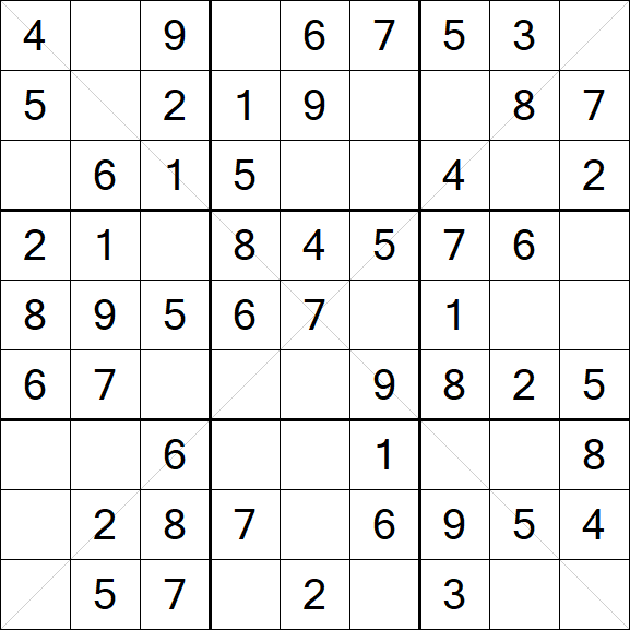 Sudoku X - Fácil
