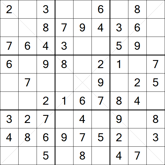 Sudoku X - Fácil