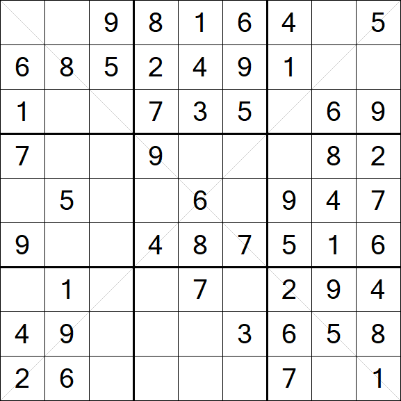 Sudoku X - Fácil
