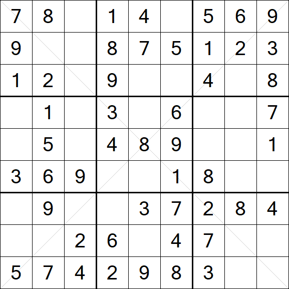 Sudoku X - Fácil