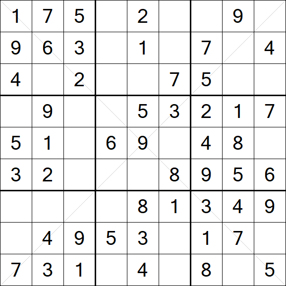 Sudoku X - Fácil