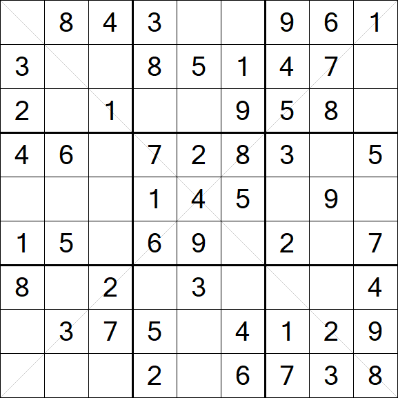 Sudoku X - Easy