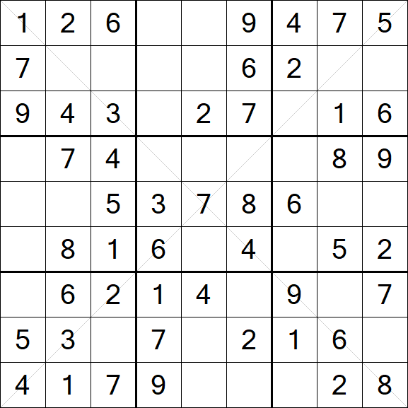 Sudoku X - Fácil