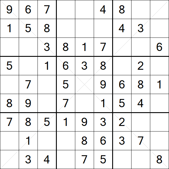 Sudoku X - Fácil