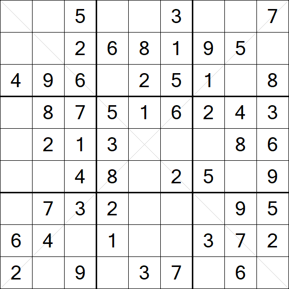 Sudoku X - Fácil