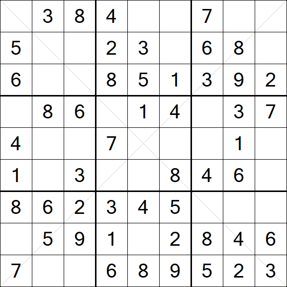 Sudoku X - Fácil