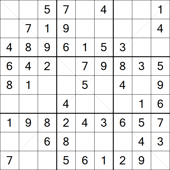 Sudoku X - Fácil