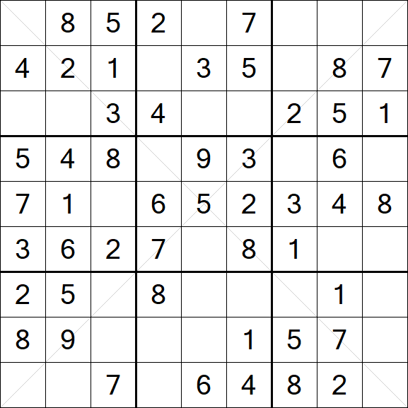 Sudoku X - Fácil
