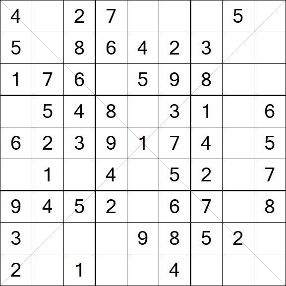 Sudoku X - Fácil