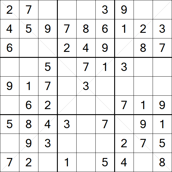 Sudoku X - Fácil